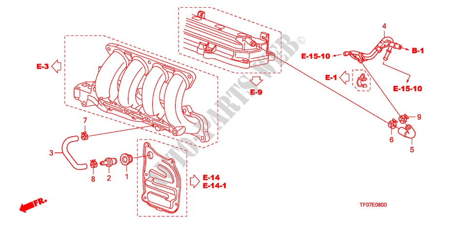 BREATHER PIPE for Honda JAZZ 1.4 ELEG TEMP TIRE 5 Doors Intelligent Manual Transmission 2009