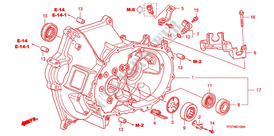 CLUTCH CASE (MT) for Honda JAZZ 1.4 LSH  DAY LIGHT 5 Doors 5 speed manual 2009