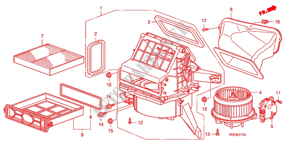 HEATER BLOWER (LH) for Honda JAZZ 1.4 COMF TEMP TIRE 5 Doors Intelligent Manual Transmission 2009