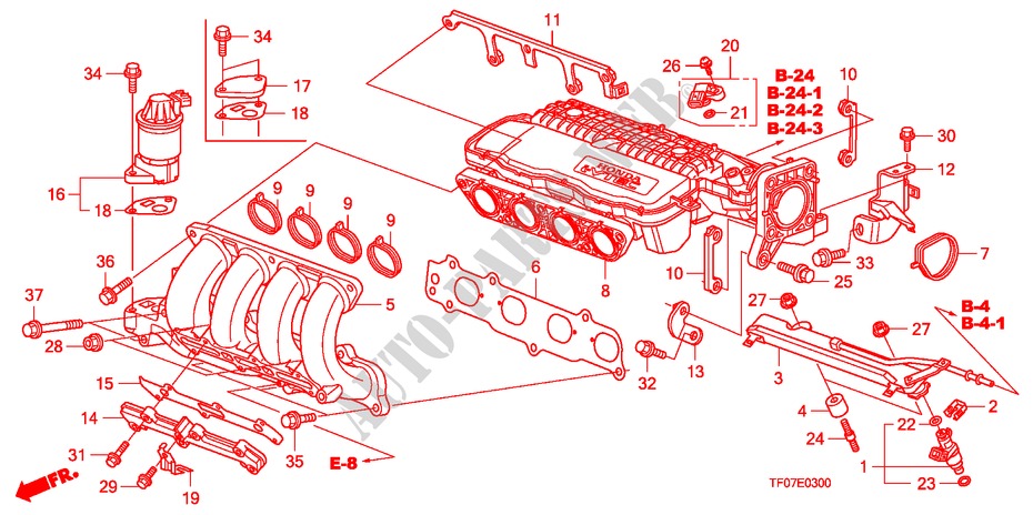 INTAKE MANIFOLD for Honda JAZZ 1.4 ELEG TEMP TIRE 5 Doors Intelligent Manual Transmission 2009
