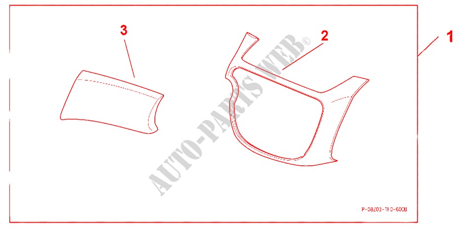 INTERIOR LH CTR PANEL & UPR BOX LID PANEL DESIGN B for Honda JAZZ 1.4 ES 5 Doors Intelligent Manual Transmission 2009
