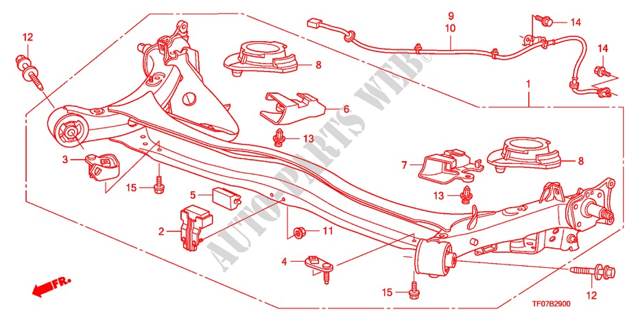 REAR AXLE for Honda JAZZ 1.4 ES 5 Doors Intelligent Manual Transmission 2009