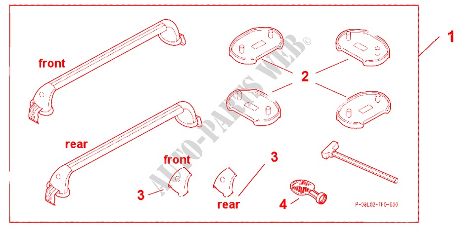 ROOF CARRIER  MONT BLANC NORMAL ROOF for Honda JAZZ 1.4 EX 5 Doors Intelligent Manual Transmission 2009