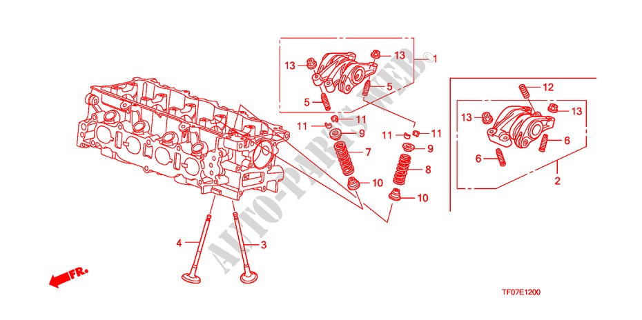 VALVE/ROCKER ARM for Honda JAZZ 1.4 EX 5 Doors Intelligent Manual Transmission 2009