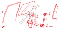 REAR DOOR GLASS/REGULATOR for Honda JAZZ 1.2 SE   TEMP TIRE 5 Doors 5 speed manual 2010