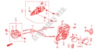 REAR DOOR LOCK/OUTER HAND LE(2) for Honda JAZZ 1.2 SE 5 Doors 5 speed manual 2010