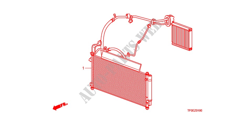 AIR CONDITIONER(KIT) for Honda JAZZ 1.2 SE   TEMP TIRE 5 Doors 5 speed manual 2010