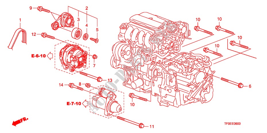 AUTO TENSIONER for Honda JAZZ 1.4 ES 5 Doors 5 speed manual 2010