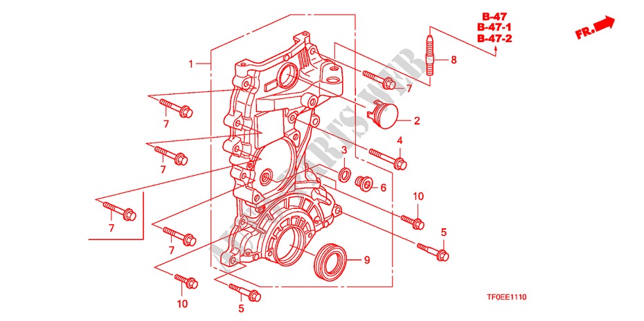 CHAIN CASE for Honda JAZZ 1.2 SE   TEMP TIRE 5 Doors 5 speed manual 2010