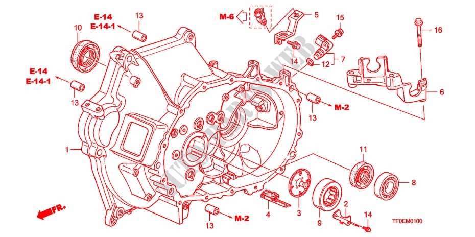 CLUTCH CASE(MT) for Honda JAZZ 1.2 SE   TEMP TIRE 5 Doors 5 speed manual 2010