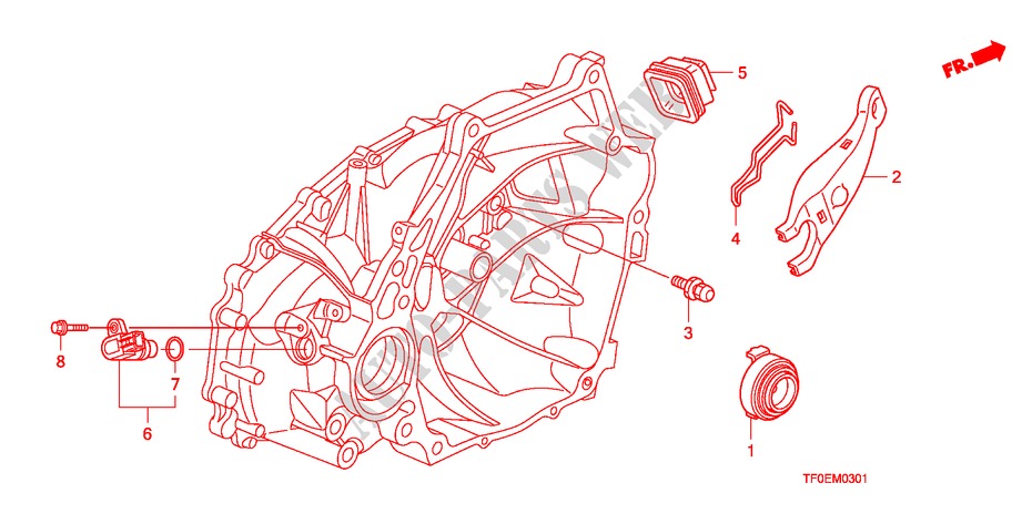 CLUTCH RELEASE(I SHIFT) for Honda JAZZ 1.4 ES   TEMP TIRE 5 Doors Intelligent Manual Transmission 2010