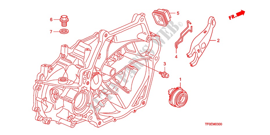 CLUTCH RELEASE(MT) for Honda JAZZ 1.2 SE   TEMP TIRE 5 Doors 5 speed manual 2010