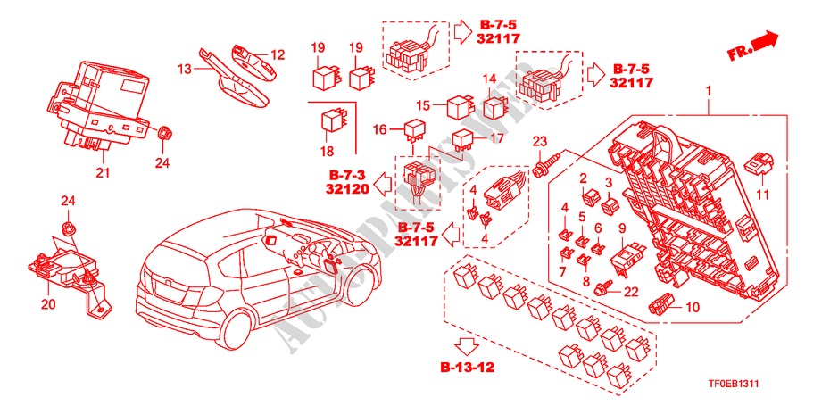 CONTROL UNIT(CABIN)(1)(RH ) for Honda JAZZ 1.4 ES 5 Doors 5 speed manual 2010