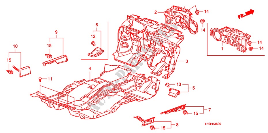 FLOOR MAT for Honda JAZZ 1.4 LSS 5 Doors 5 speed manual 2010