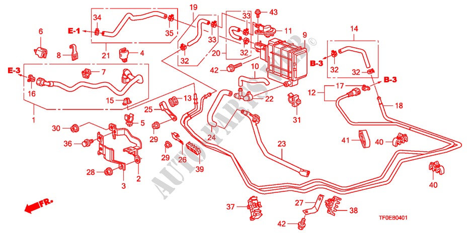 FUEL PIPE(RH) for Honda JAZZ 1.4 ES 5 Doors 5 speed manual 2010