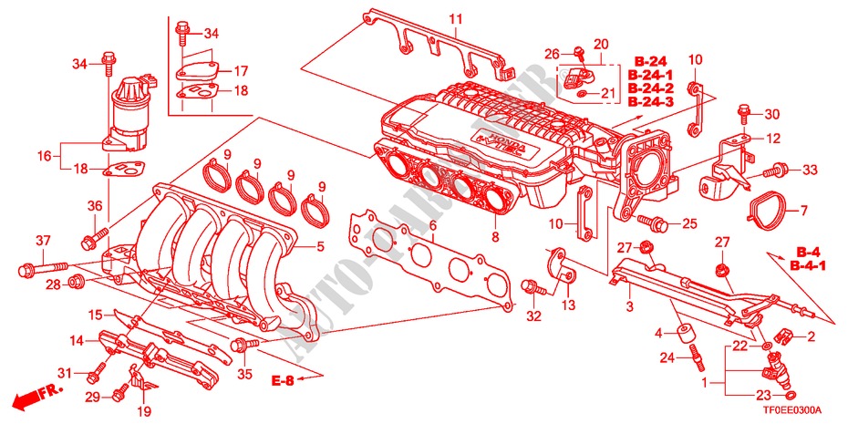 INTAKE MANIFOLD for Honda JAZZ 1.2 SE   TEMP TIRE 5 Doors 5 speed manual 2010
