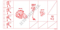 KEY CYLINDER SET(LH) for Honda JAZZ 1.5EXE 5 Doors 5 speed manual 2011