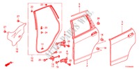 REAR DOOR PANEL for Honda JAZZ 1.4EX 5 Doors 5 speed manual 2011