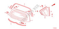 REAR WINDSHIELD/QUARTER G LASS for Honda JAZZ 1.4EX 5 Doors 5 speed manual 2011
