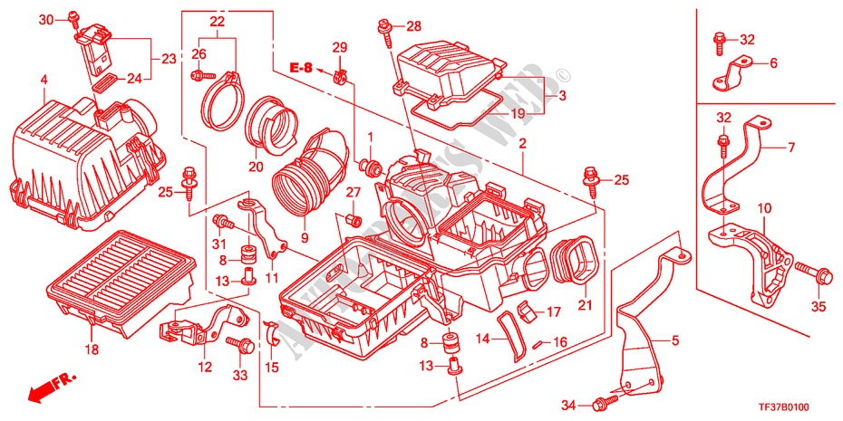 AIR CLEANER for Honda JAZZ 1.2SE 5 Doors 5 speed manual 2011