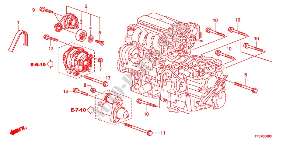 AUTO TENSIONER for Honda JAZZ 1.2SE 5 Doors 5 speed manual 2011