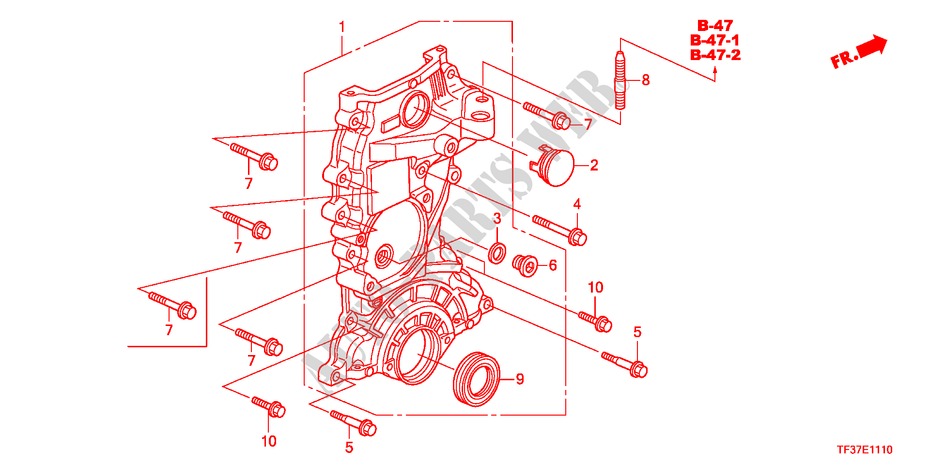 CHAIN CASE for Honda JAZZ 1.2SE 5 Doors 5 speed manual 2011