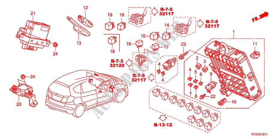CONTROL UNIT(CABIN)(1)(RH ) for Honda JAZZ 1.4EX 5 Doors Intelligent Manual Transmission 2011