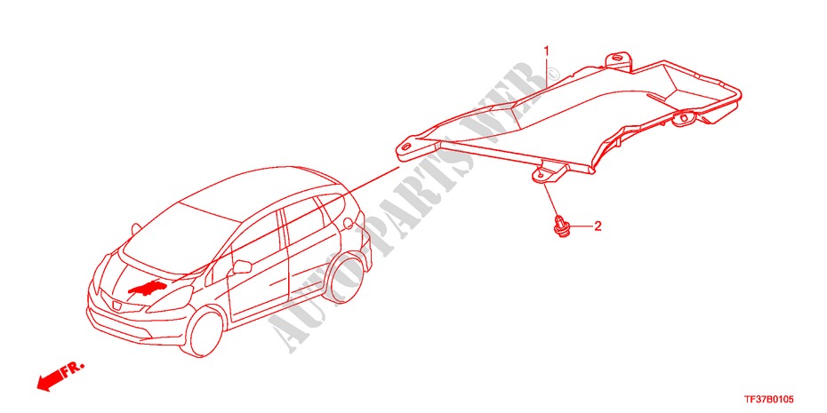 COOLING DUCT for Honda JAZZ 1.4EX 5 Doors Intelligent Manual Transmission 2011