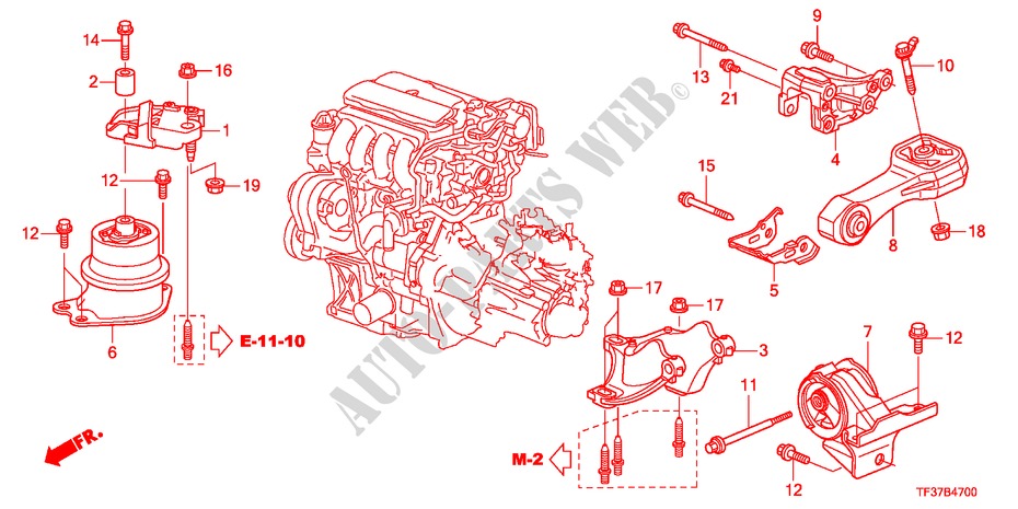 ENGINE MOUNT(MT) for Honda JAZZ 1.2SE 5 Doors 5 speed manual 2011