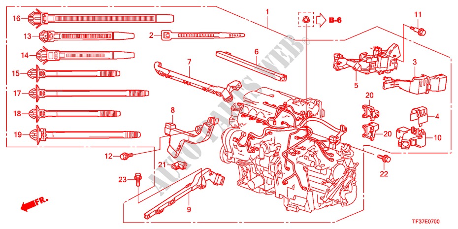 ENGINE WIRE HARNESS for Honda JAZZ 1.4EX 5 Doors Intelligent Manual Transmission 2011