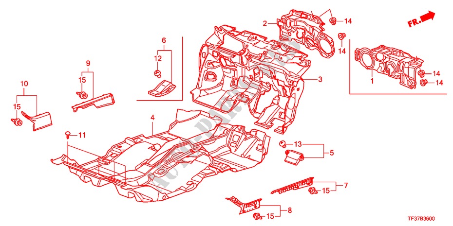 FLOOR MAT for Honda JAZZ 1.2SE 5 Doors 5 speed manual 2011