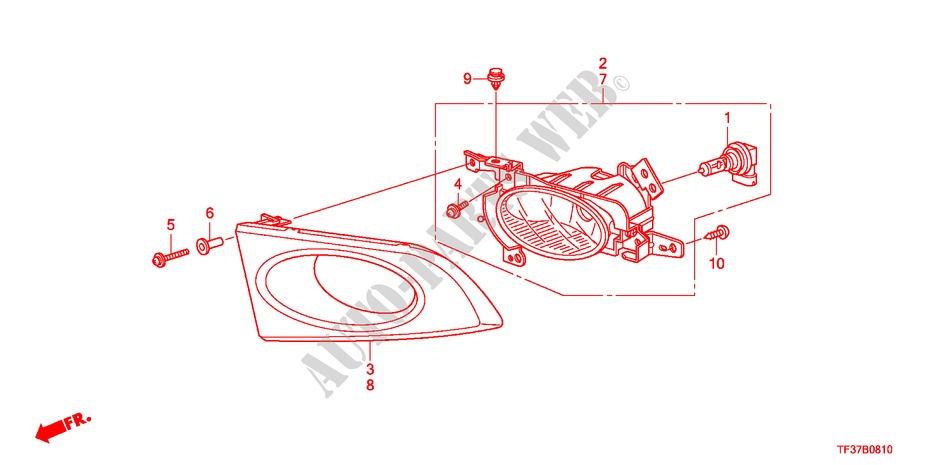 FOG LIGHT(1) for Honda JAZZ 1.4EX 5 Doors Intelligent Manual Transmission 2011