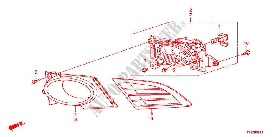 FOG LIGHT(2) for Honda JAZZ 1.4LSS 5 Doors 5 speed manual 2011