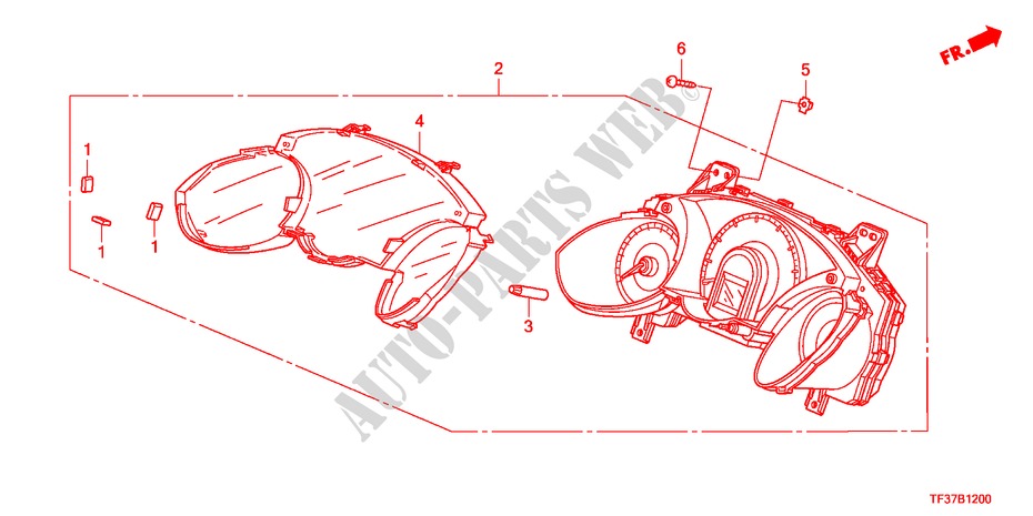 METER for Honda JAZZ 1.4EX 5 Doors Intelligent Manual Transmission 2011
