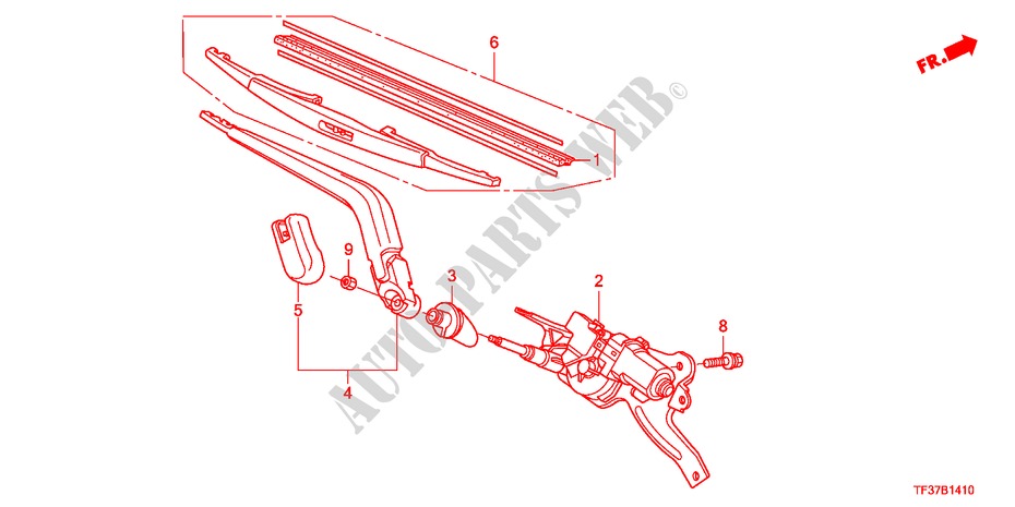 REAR WIPER for Honda JAZZ 1.4EX 5 Doors Intelligent Manual Transmission 2011