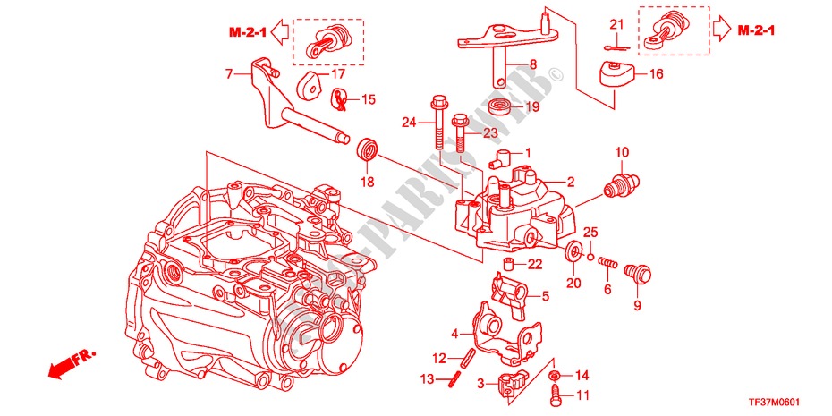SHIFT LEVER/SHIFT ARM(I S HIFT) for Honda JAZZ 1.4EX 5 Doors Intelligent Manual Transmission 2011