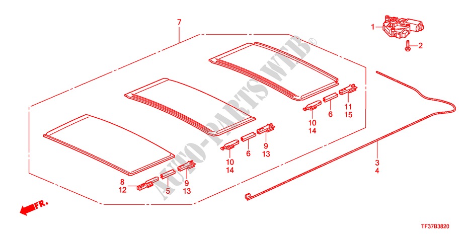 SUN SHADE COMPONENTS for Honda JAZZ 1.4EX 5 Doors 5 speed manual 2011