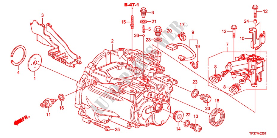 TRANSMISSION CASE(I SHIFT ) for Honda JAZZ 1.4EX 5 Doors Intelligent Manual Transmission 2011