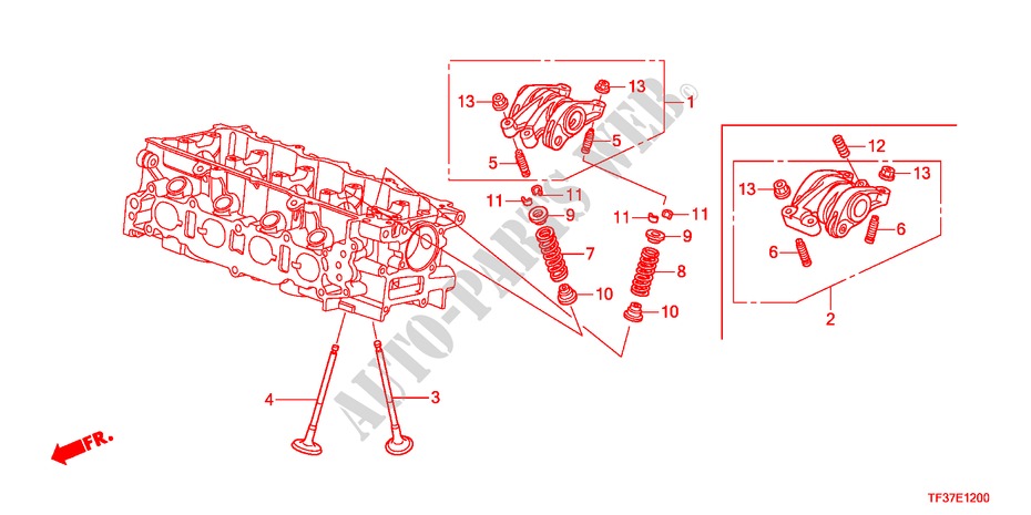 VALVE/ROCKER ARM for Honda JAZZ 1.4EX 5 Doors 5 speed manual 2011