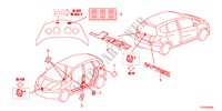 EMBLEM/CAUTION LABEL for Honda JAZZ 1.4S     TEMP TIRE 5 Doors full automatic 2012