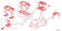 INTERIOR LIGHT for Honda JAZZ 1.4S     TEMP TIRE 5 Doors 5 speed manual 2012