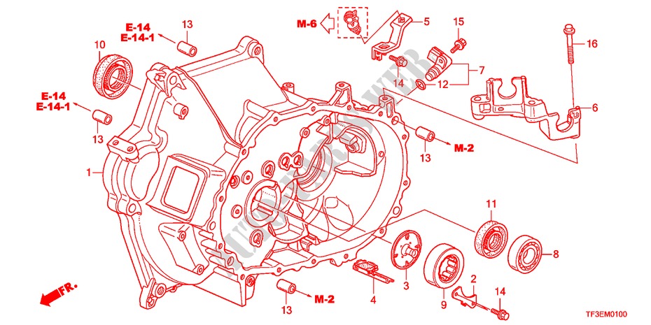 CLUTCH CASE for Honda JAZZ 1.4ES 5 Doors 5 speed manual 2012