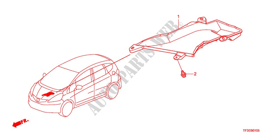 COOLING DUCT for Honda JAZZ 1.4ESLT 5 Doors 5 speed manual 2012