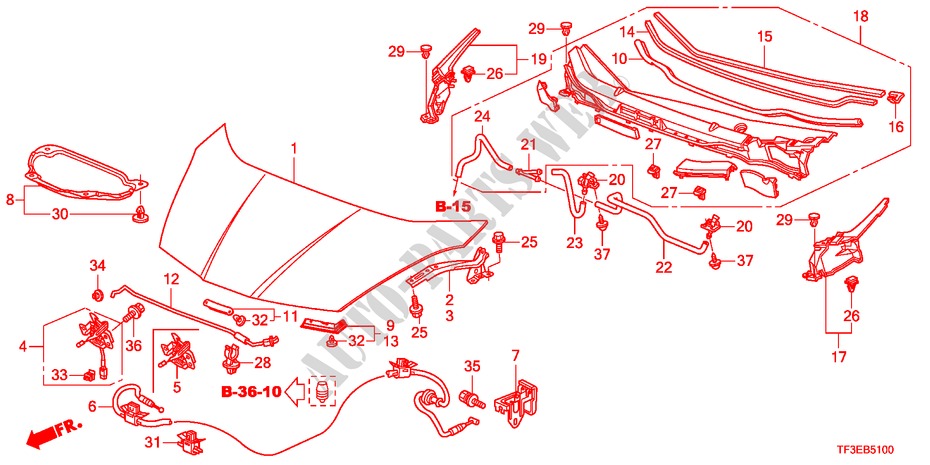 ENGINE HOOD(LH) for Honda JAZZ 1.2LS 5 Doors 5 speed manual 2012