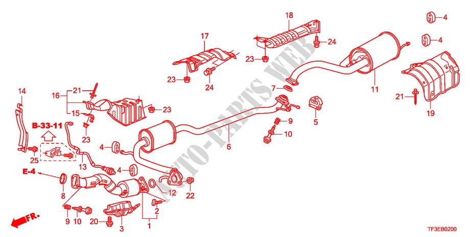 EXHAUST PIPE/SILENCER for Honda JAZZ 1.4ES 5 Doors 5 speed manual 2012