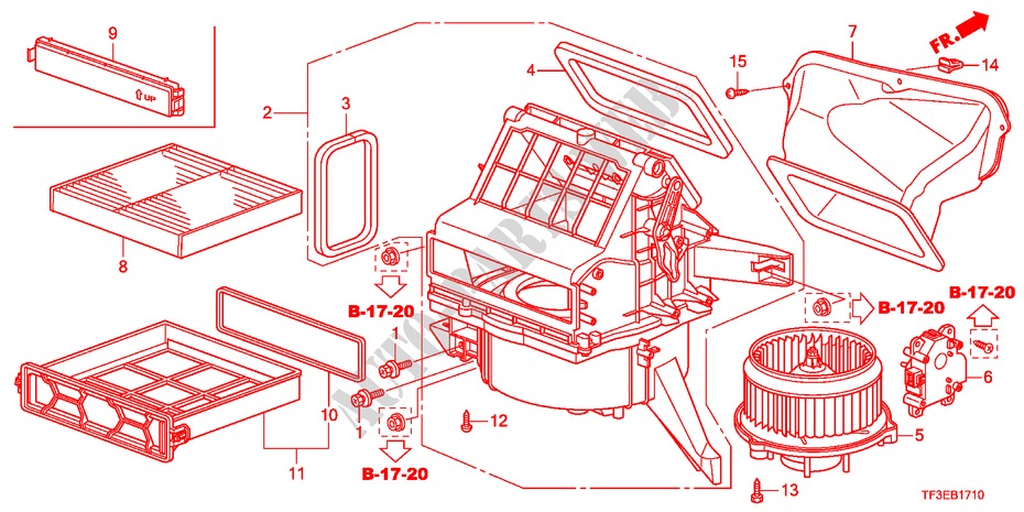 HEATER BLOWER(LH) for Honda JAZZ 1.4S 5 Doors 5 speed manual 2012