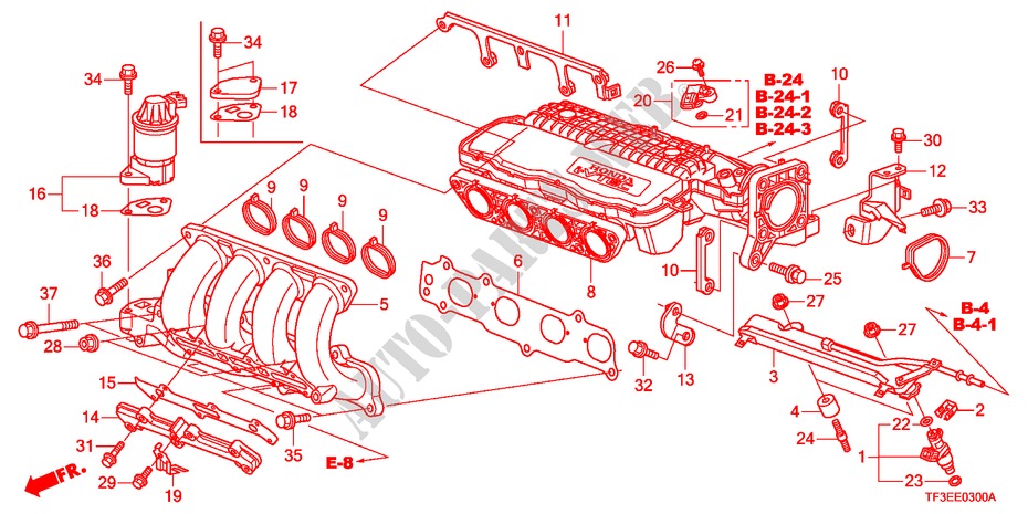 INTAKE MANIFOLD for Honda JAZZ 1.4ES 5 Doors 5 speed manual 2012