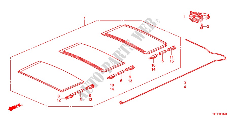 SUN SHADE COMPONENTS for Honda JAZZ 1.4ES 5 Doors 5 speed manual 2012