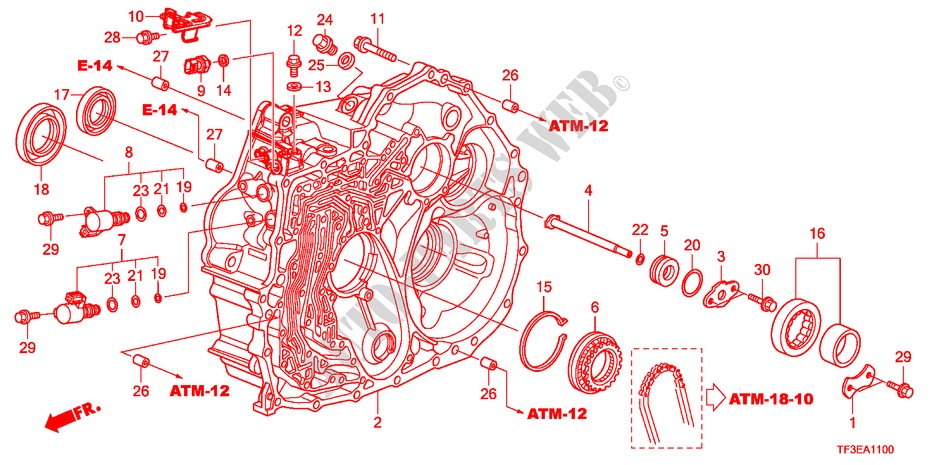 TORQUE CONVERTER CASE(CVT ) for Honda JAZZ 1.4SE 5 Doors full automatic 2012