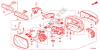 MIRROR(AUTO TURN) for Honda JAZZ HYBRID IMA      TEMP TIRE 5 Doors full automatic 2012